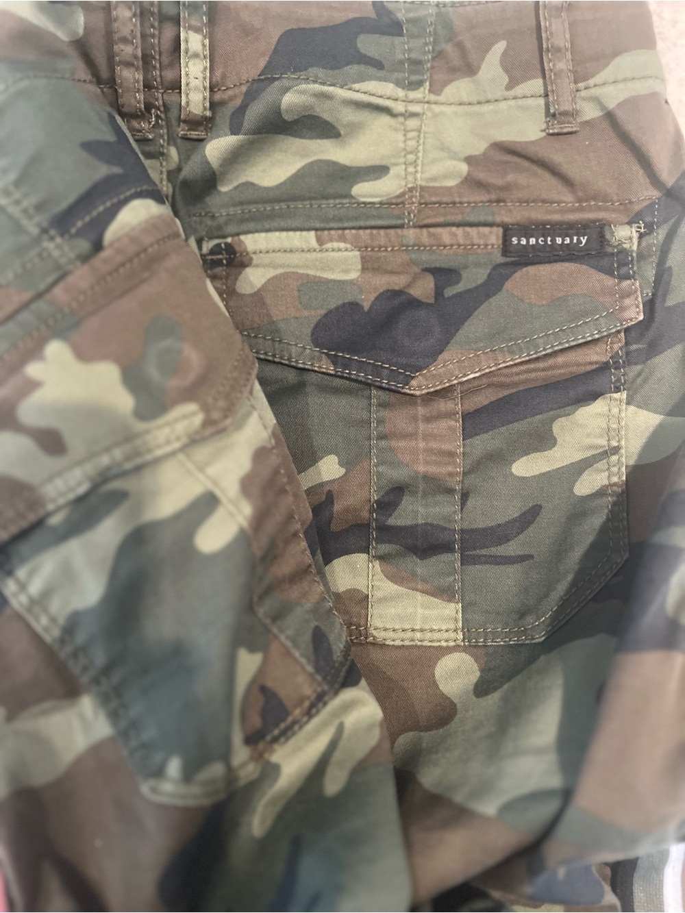 Sanctuary Camouflage Cargo Pants in Green and Brown